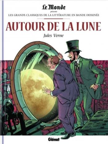 Couverture de l'album Les Grands Classiques de la littérature en BD (Le Monde) - 17. Autour de la lune