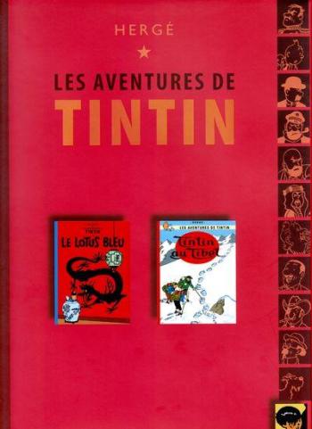 Couverture de l'album Tintin (France Loisirs - Collection Duo) - 1. Le Lotus Bleu / Tintin au Tibet