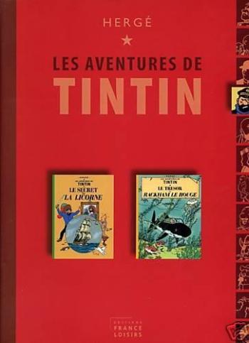 Couverture de l'album Tintin (France Loisirs - Collection Duo) - 2. Le Secret de la Licorne / Le Trésor de Rackham le Rouge